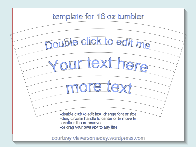 Free tumbler template for Silhouette Studio